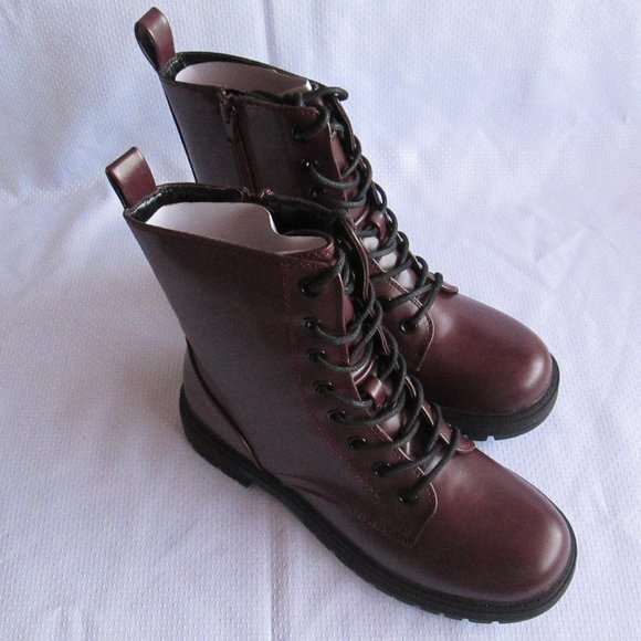 SO REINDEER BROWN COMBAT BOOTS SIZE 7 - Picture 3 of 14
